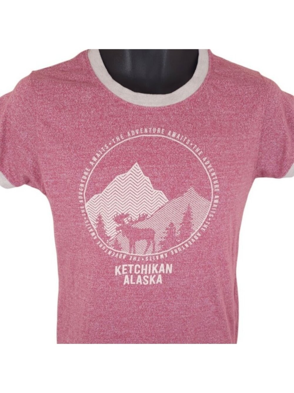 Ketchikan Alaska T Shirt Womens Size Small Red Moose Travel Destination Tee